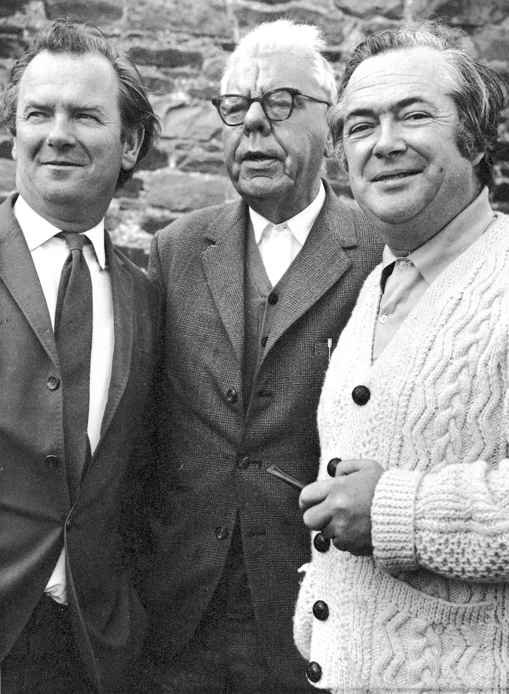 Photograph of Con Howard, Máirtín Ó Cadhain and Dr Seán J. White